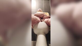 Nasty Beauty in Public Restroom