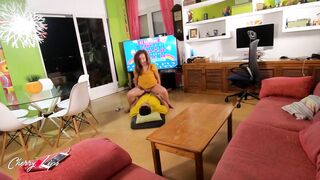 My gamer stepsister catches me filming her vagina during the time that this babe plays fall boyz - Cherry Lips 4k