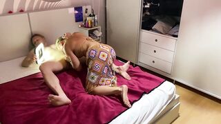 My stepmom wanna the party, this babe's twat don't stay dry