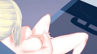 Samus fingers her vagina aboard her spaceship - Metroid/Super Smash Bros Anime.