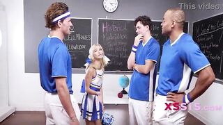 Football team trains small aspiring cheerleader - Emma Rosie, Josh Rivers, Gunnar Bishop, Neptune
