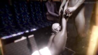 Hot Gyaru Cutie in a Three-some in the Bus
