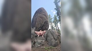 Fingering Large Booty Blond Unfathomable Inside The Forest