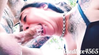 Punk hottie sloppy deepthroat CUM IN THROAT CREAMPIE O F @wickedlove4565