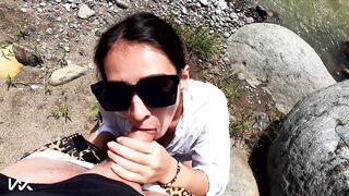 This chab cum in my throat very fast in risky public place