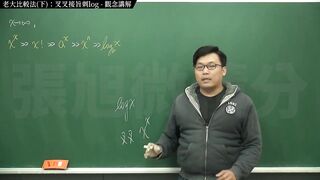 [復甦][真・最大華人微積分教學頻道] 極限篇重點十之三：老大比較法 (下)：叉叉接旨刺 log｜觀念講解｜數學老師張旭