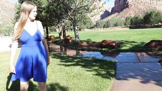 Hawt Mommy On Park Grass Stripped