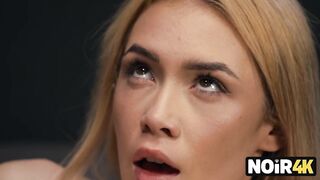 NOIR4K. Charming eighteen years angel can't control her climax, after trying this jock