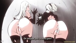 A2 gives waifu 2B a rimjob and ends up squirting all over his ally's face. Nier: Automata porn