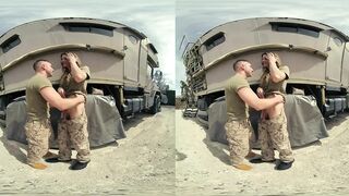 This recruit's hiding a large secret underneath her army uniform: her rod