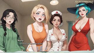 That guy Gets a Biggest Boner In Front of Four Hot Cuties - Moonripple Lake 07 Developed By BCG - CG Porn Game