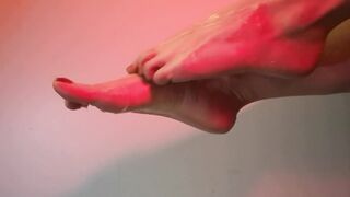 Close Up Feet Fetish Fake Cum ASMR