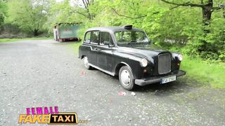 Female Fake Taxi Tourist creampies and gets a soaked twat