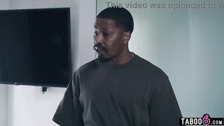 Ebony stepdad spanks teen stepdaughter butt for being a wench