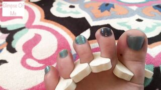 Painting toenails 1 part two of two foot fetish - glimpseofme