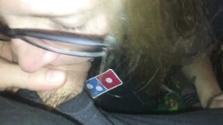 Nice Little Nerdy Gal Sucks Penis Super Hard - Gets A Mouthful Of Cum