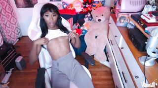 White Calvin Briefs Double Ejaculation - BBC Trans Playgirl Vanniall Milks Her Thick Rod Twice