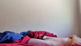 Resigned hunk not fast strokes and edges over and over whilst groaning and whimpering