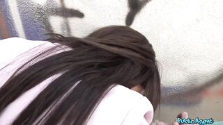 Public Agent - That babe had outstanding large tits, we went into an underpass to screw outside