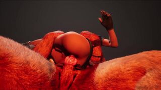 Choking on the monster schlong