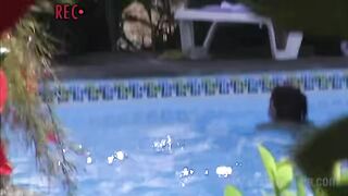 Neighbour stripped at the pool
