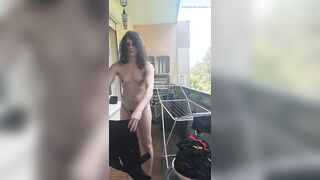 Hanging the Wash Nude