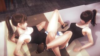 Oriental Campus Lesbo Up Petticoat Tribbing
