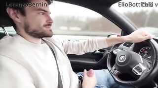 nearly crashed the car when I jerked him off