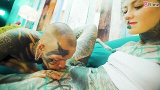 Tattooed Trans and Emo Gal Hawt Toy Play
