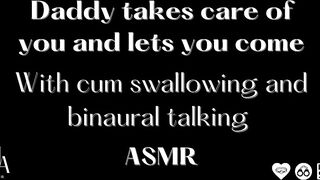 ASMR Dad takes care of u and lets u come (Binaural sounds)