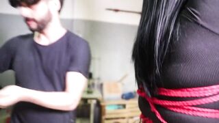 Obedient Woman Bound up and Banged in an Abandoned Factory