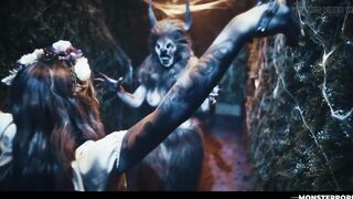 Hardcore Monster Screwing Parody - Futanari Minotaur Medieval Dream with Ava Amira Swallowing Cum