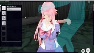[CM3D2] The Future Diary anime - Yuno Gasai mouth banged
