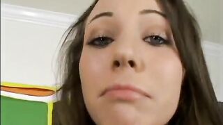 Wicked brunette hair sucks and screws and gets her butt jizzed