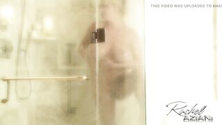 Rachel gets soaking soaked in this shower tease