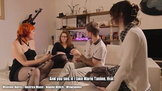 2 Trans Babes and a Cis Cutie Pegging Me with Biggest Anal Dildos