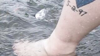 Walking throughout water