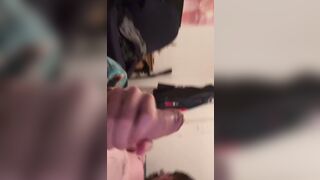 Large penis jizz flow after large day at work