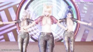 Kard - Gunshot Ahri, Kaisa & Evelynn Hawt Striptease