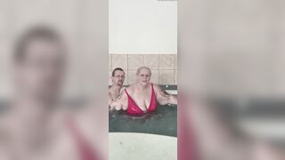 big beautiful woman Princess Sucking His Weenie Underwater with Her Wicked Stepfather