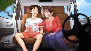 Summertime saga - gameplay - roleplay - debbie - car sex