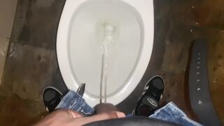 Pissing in Hotel Biffy Despairing Hunk