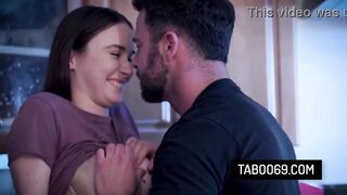 Pervy Stepdad Screws Stepdaughter's BFF in The Kitchen - Hazel Moore