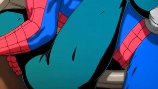 Ebony Cat Bows Over The Rooftop – Spider-Guy Rams His Large Schlong Inside Her Cunt