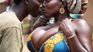 Afro hot [AI - Generated] large tits large butt thick ebony naija lewd hawt aged mother I'd like to fuck black abode wife banged raw in the market square by her customer raw, no jo-bag