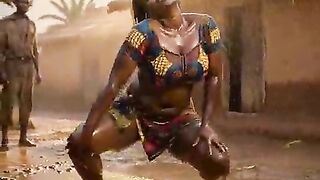 poor nigerian naija afro youthful farmer and spouse bangs unattractive looking hawt ebony black darksome poor village sexy abode wife in a farm land [AI - Generated]