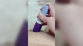 SPOILED PILLOW PRINCESS JUICY SOLO TOY TEASER IN THE WASHROOM