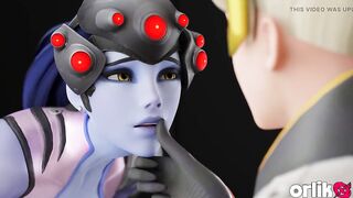 Tracer Sets up Widowmaker Drilled by Large Ramrods CG Overwatch Porn