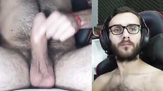 Look at these eyes! Homosexual Argentinian masturbating and ejaculating a biggest load, hirsute amateur