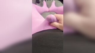 Trans Angel Lauren in Pink Hose
